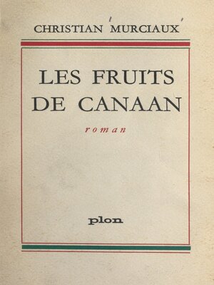 cover image of Les fruits de Canaan